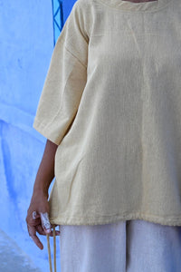 HEMP OVERSIZED TEE - NATURAL