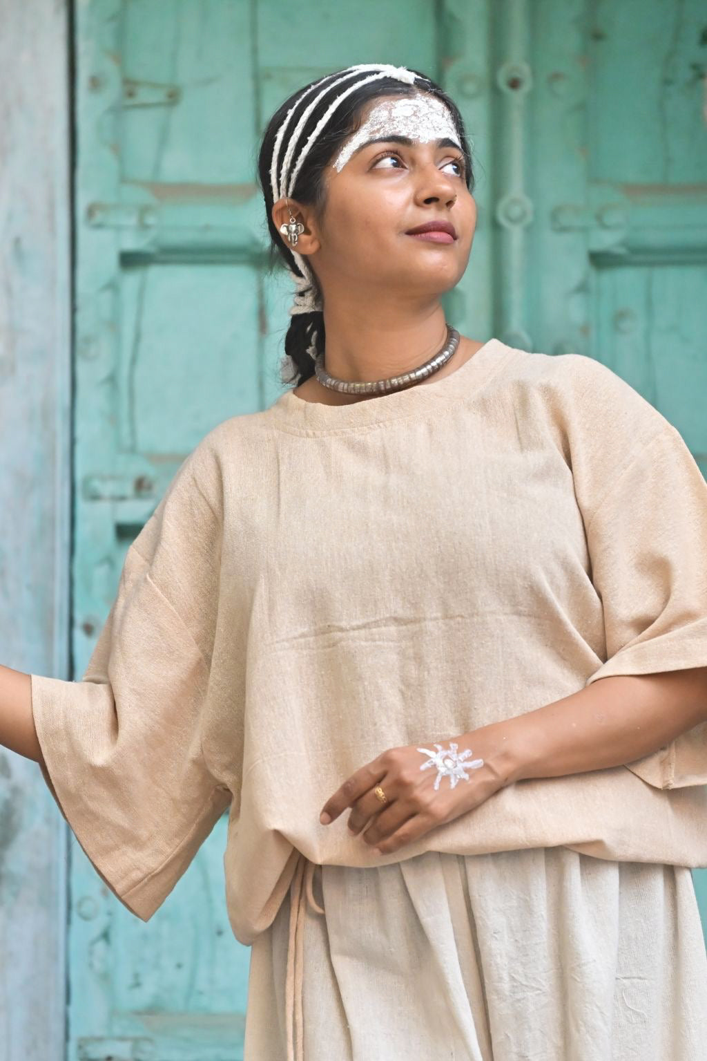 HEMP OVERSIZED TEE - NATURAL