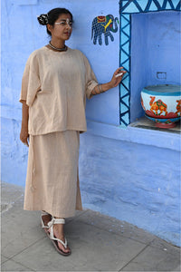 HEMP OVERSIZED TEE - NATURAL