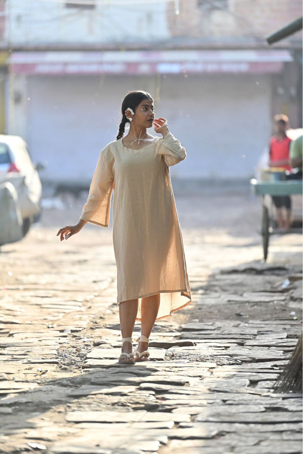 HEMP CLOUD DRESS - NATURAL