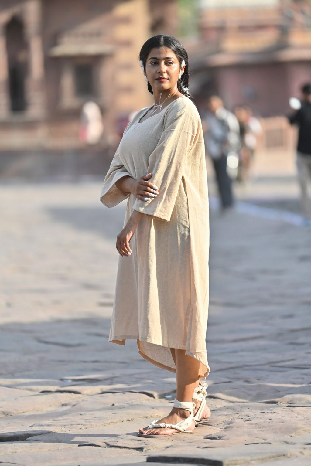 HEMP CLOUD DRESS - NATURAL