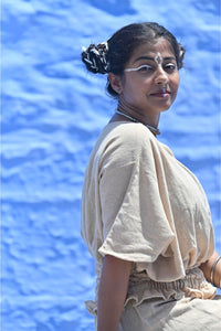 SMOCK TOP - NATURAL