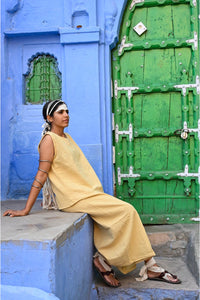 SIDE-SPLIT SKIRT - HONEY