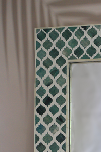 BONE INLAY MIRROR - GREEN