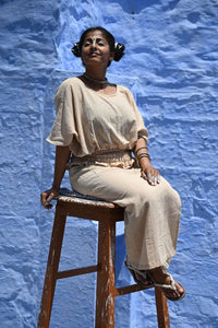 SMOCK TOP - NATURAL