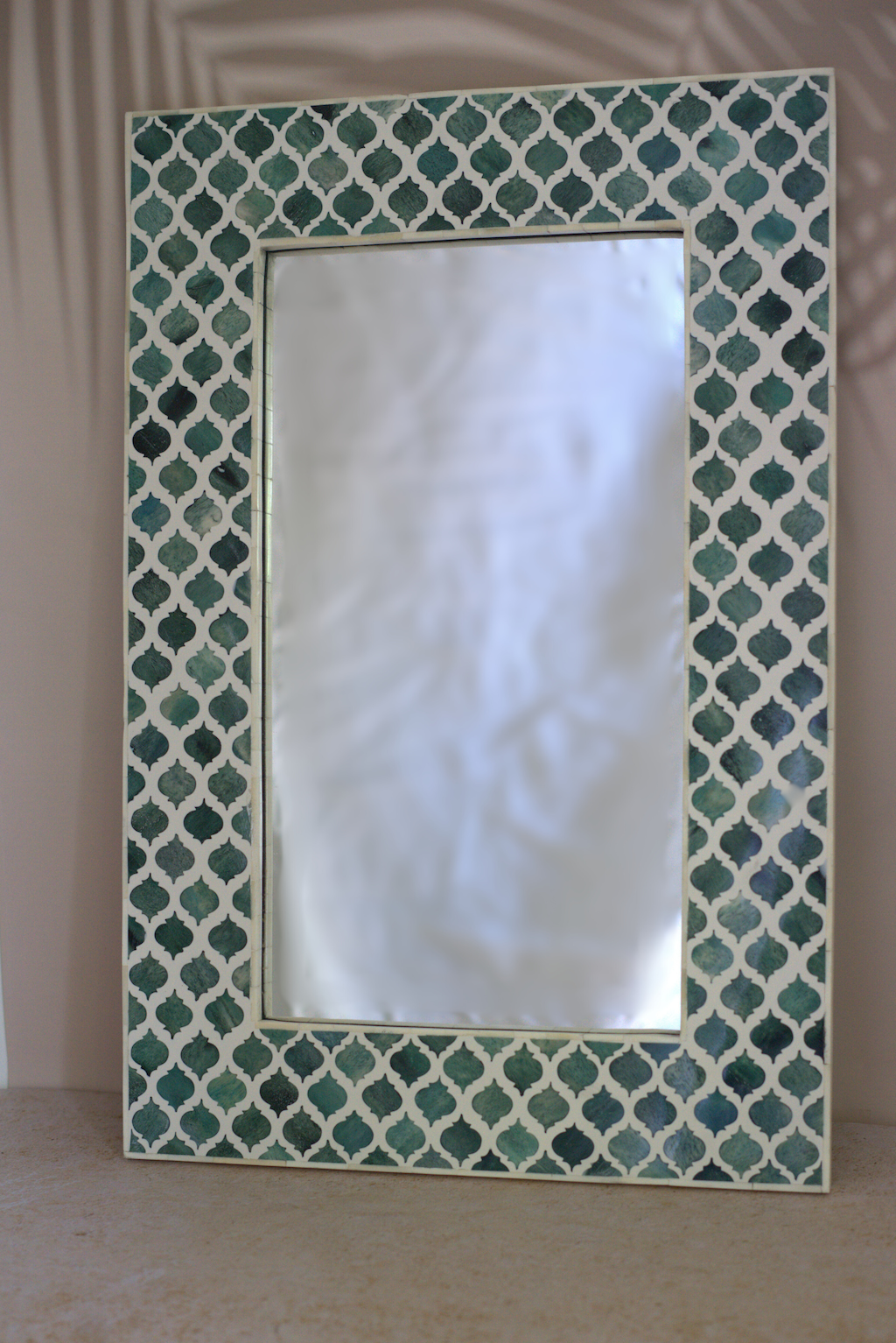 BONE INLAY MIRROR - GREEN