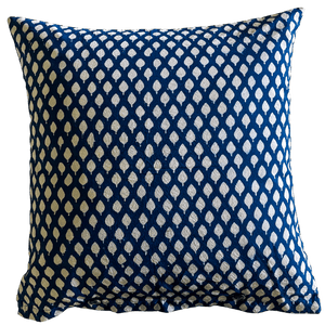 Block printed 50 x 50 cushion cover - raw cotton