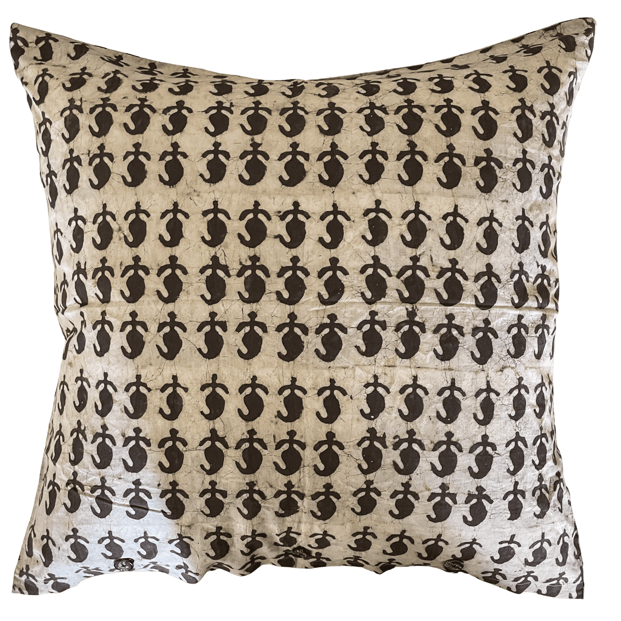 Block printed European cushion cover - chilli