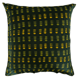 Block printed European cushion cover - fishbone